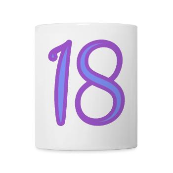 18. 18 YEARS OLD. 18th ANNIVERSARY. BIRTHDAY 18 YEARS. - Mug - white - Front