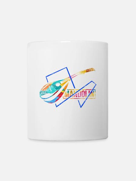 Klassische Mandoline Zupfmusik - Tasse - Weiß