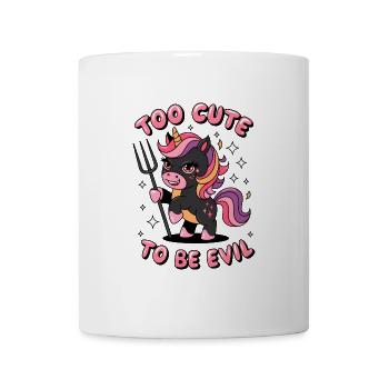 Too Cute To Be Evil - Mug - white - Front