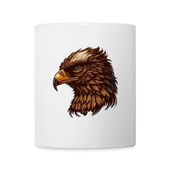 Imperial Eagle Head Cartoon Illustration - Tasse - Weiß - Vorne