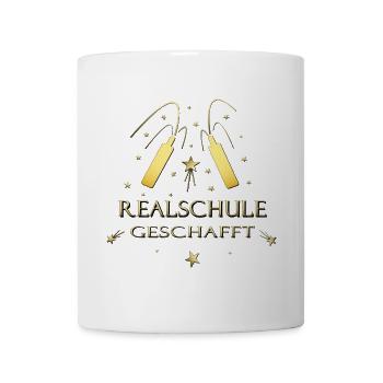 Realschule geschafft Realschulabschluss - Tasse - Weiß - Vorne
