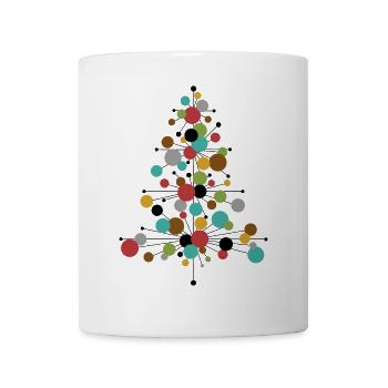 Merry Christmas Tree Mid century modern - Tasse - Weiß - Vorne