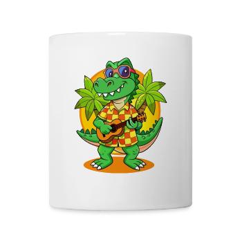 Lustige Krokodil Cartoon Sommer Strand Sonnenbrille - Tasse - Weiß - Vorne