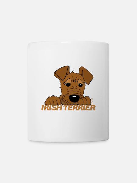 Irish Terrier Kopf - Tasse - Weiß