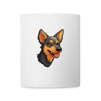 Lancashire Heeler Hunderasse Cartoon Kawaii Illustration - Tasse - Weiß - Vorne
