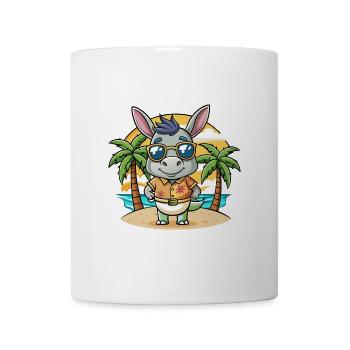 Esel Lustige Cartoon Sommer Strand Sonnenbrille - Tasse - Weiß - Vorne