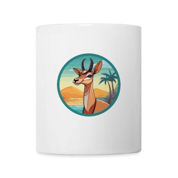 Impala Aquarell Karikatur Kawaii Clipart Tier - Tasse - Weiß - Vorne