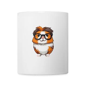 Meerschweinchen mit Brille Cartoon Kawaii Illustratio - Tasse - Weiß - Vorne