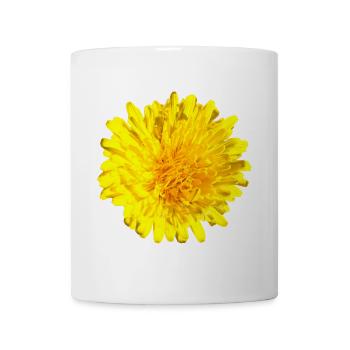 Loewenzahn Löwenzahnblüte gelbe Blume - Tasse - Weiß - Vorne
