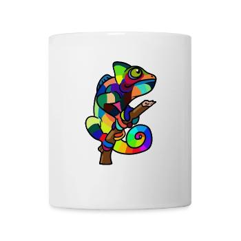 Gekko Echse Zoo Kinder bunt - Tasse - Weiß - Vorne