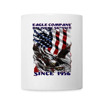 Adler über US-Flagge im Americana-Stil - Tasse - Weiß - Vorne