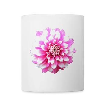 Blume rosa pinke Blume Blumen pink rosa Blumen - Tasse - Weiß - Vorne