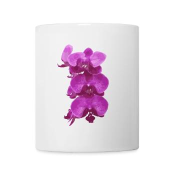 Purpurne Orchideenblüten Kollektion - Tasse - Weiß - Vorne