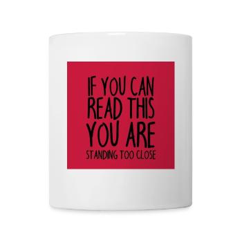 Masque de visage énonciation drôle - énonciations drôles - Mug blanc - blanc - Devant