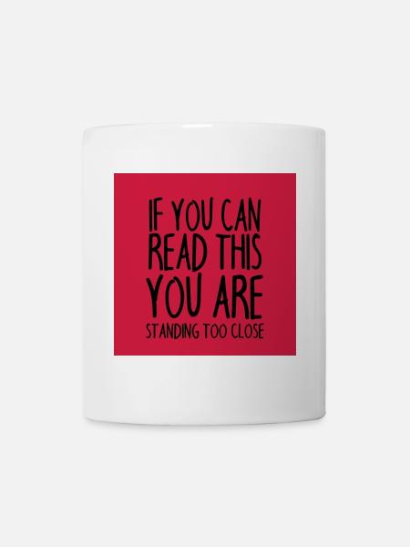 Masque de visage énonciation drôle - énonciations drôles - Mug blanc - blanc