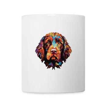 Pudelpointer Hunderasse Aquarell Illustration - Tasse - Weiß - Vorne