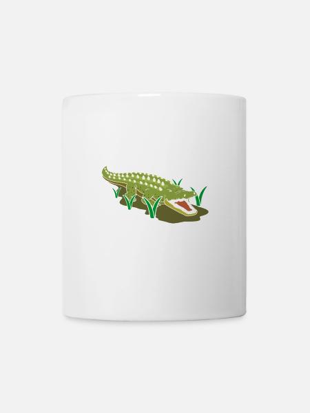 Krokodil - Tasse - Weiß