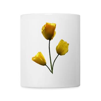 Mohn gelbe Mohnblumen - Tasse - Weiß - Vorne