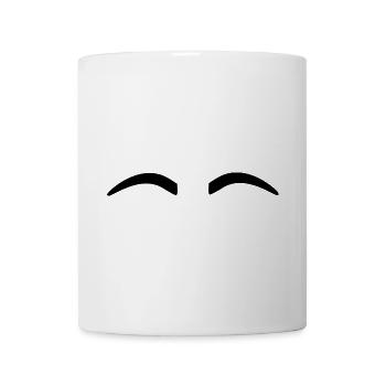 Augenbrauen Lustig - Tasse - Weiß - Vorne
