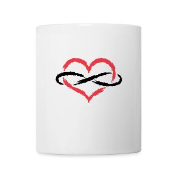 Herz Symbol Unendlich Endlos Liebe - Tasse - Weiß - Vorne