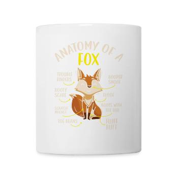 Anatomie eines Fuchses Wildlife Tier Füchse Füchse - Tasse - Weiß - Vorne