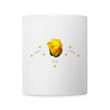 Rosen gelbe Rose - Tasse - Weiß - Vorne