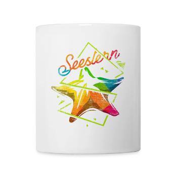 Funkelnder Seestern Korallenriff - Tasse - Weiß - Vorne