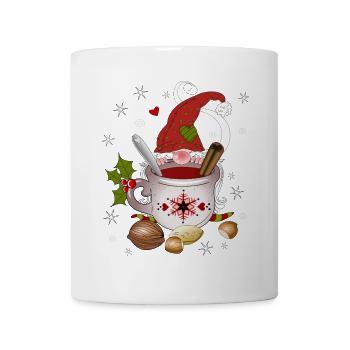 Gnom Zwerg Weihnachten Früchtetee Wichtel Nuß - Tasse - Weiß - Vorne
