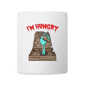 Pizza Zombie j'ai faim - Mug blanc - blanc - Devant