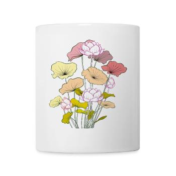 Blumenstrauß - Tasse - Weiß - Vorne