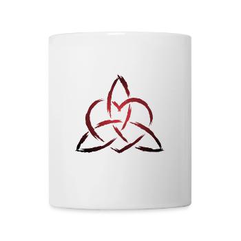 Triquetra Keltisches Herz Knoten Symbol - Tasse - Weiß - Vorne