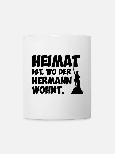 Heimat ist, wo der Hermann wohnt. - Tasse - Weiß