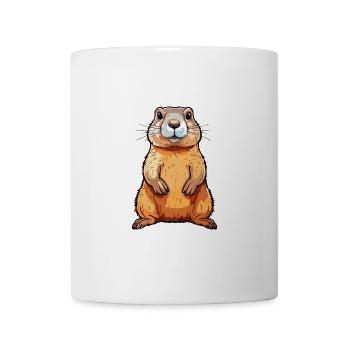 Gopher Buntes Aquarell Cartoon Kawaii Tier - Tasse - Weiß - Vorne