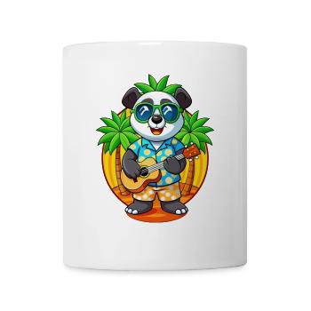 Lustige Panda Sommer Strand Sonnenbrille Hawaiianisch - Tasse - Weiß - Vorne