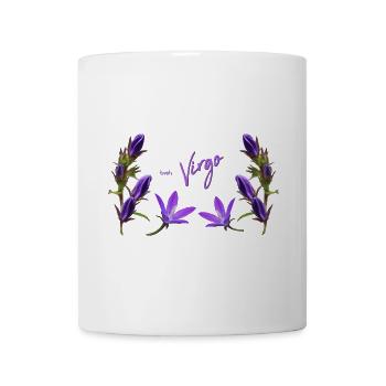 Jungfrau Sternzeichen Jungfrau Glockenblume - Tasse - Weiß - Vorne