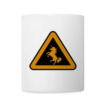 Achtung Einhorn, Gefahr - Tasse - Weiß - Vorne