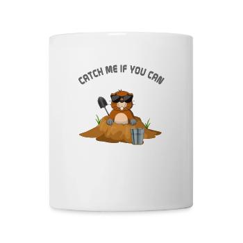 Maulwurf, Garten, catch me if you can - Tasse - Weiß - Vorne