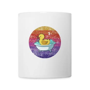 Badeente Badewanne Retro - Tasse - Weiß - Vorne