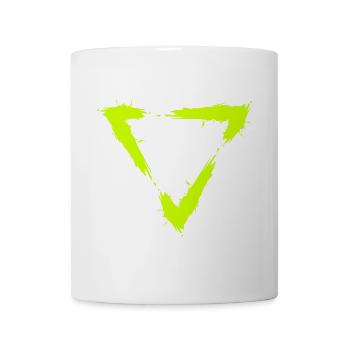 Symbol Dreieck Bürste Design Neu Gelb - Tasse - Weiß - Vorne