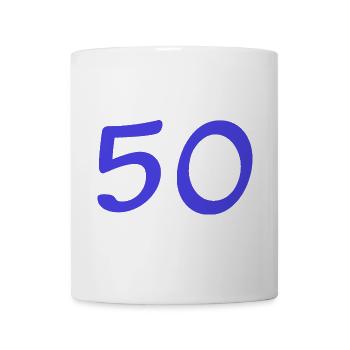 50. 50 JAHRE. 50-JÄHRIGES JUBILÄUM. 50-JÄHRIGES JUBILÄUM. - Tasse - Weiß - Vorne