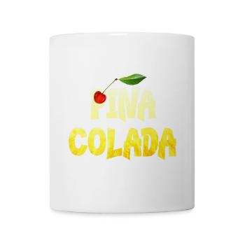 Pina Colada Ananas Kokos Rum mit Kirsche - Tasse - Weiß - Vorne