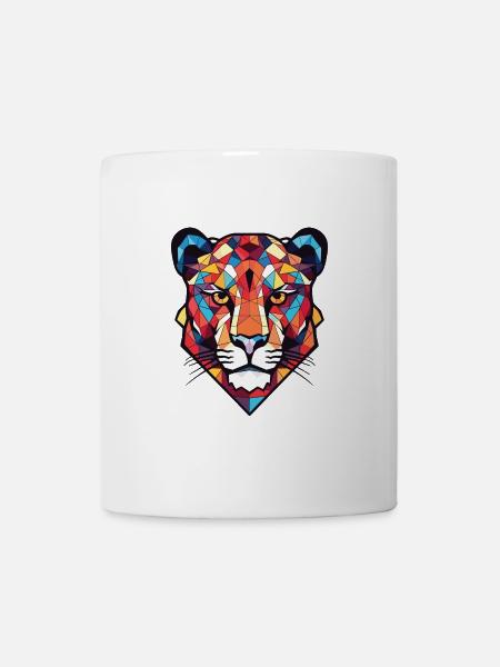 Jaguar Buntes Aquarell Tier Haustier Illustration - Tasse - Weiß