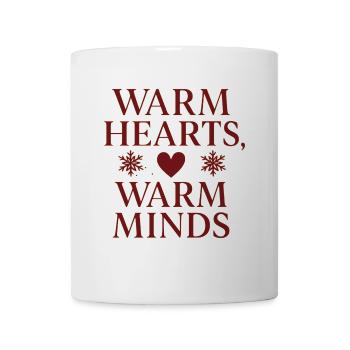 Warme Herzen Warme Gedanken Spruch - Tasse - Weiß - Vorne