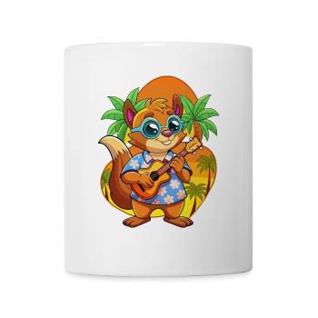 Lustige Eichhörnchen Cartoon Sommer Strand Sonnenbrille - Tasse - Weiß - Vorne