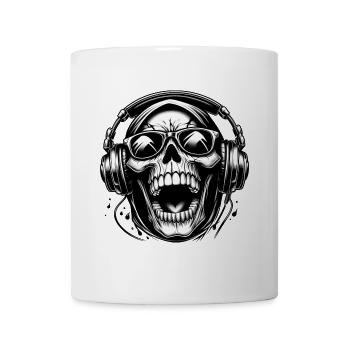 DJ Laughing Skull Headphones - Mug - white - Front
