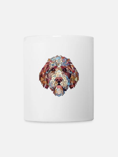 Lagotto Romagnolo Hunderasse buntes Aquarell - Tasse - Weiß