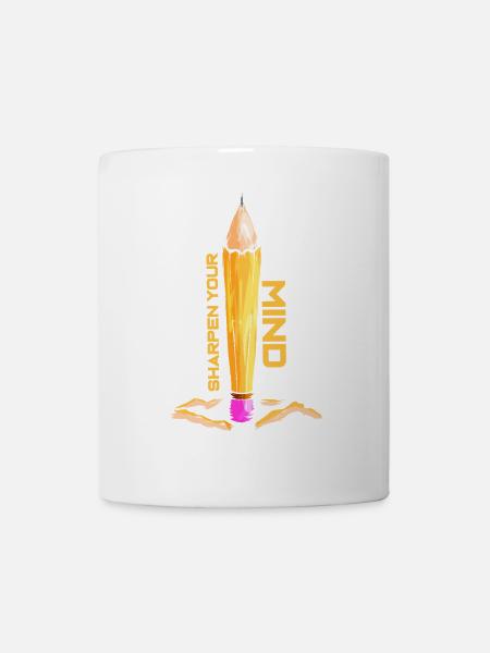 Gehirn Motiv Nerd Student Geschenk - Tasse - Weiß