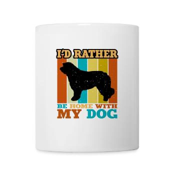 Katalanische Schäferhündin Hundeliebhaber Silhouette Retro Sonnenuntergang - Tasse - Weiß - Vorne
