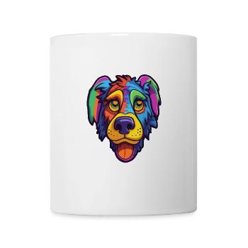 Cao de Seo Miguel Hunderasse Cartoon Kawaii Illustration - Tasse - Weiß - Vorne