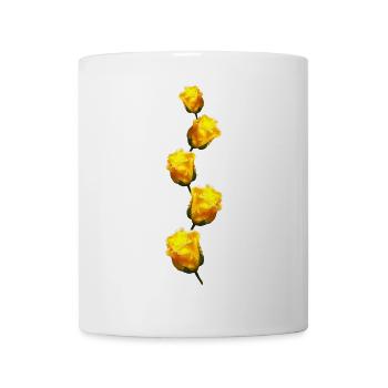 gelbe Rosen - Tasse - Weiß - Vorne
